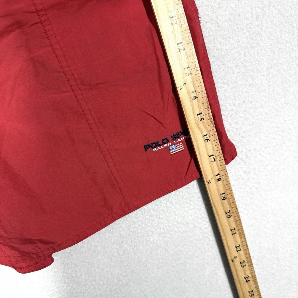 Polo Ralph Lauren Sport Swim Trunks Mens Large USA Flag‎ Logo Y2K Board Shorts